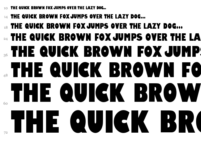 Amity Jack font waterfall